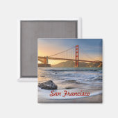 Aimant Golden Gate Bridge à San Francisco au coucher du s (Recto/Verso)