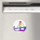 Aimant Golden Gate Bridge Rainbow Pride (In Situ (Lave-vaisselle))