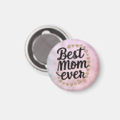 Aimant Golden Hearts Tendance Script Meilleure Maman Mode (Recto/Verso)