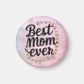 Aimant Golden Hearts Tendance Script Meilleure Maman Mode (Devant)