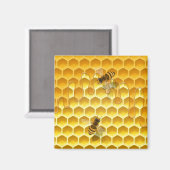 Aimant Golden Honeycomb avec abeilles Personnalisable Pet (Recto/Verso)