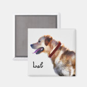Aimant Golden Labrador Retriever Dog-lover Cadeau (Recto/Verso)