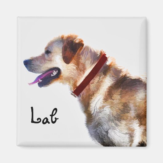 Aimant Golden Labrador Retriever Dog-lover Cadeau (Devant)