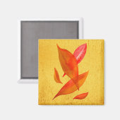 Aimant Golden Orange Auto Fall leaf moderne (Recto/Verso)