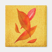 Aimant Golden Orange Auto Fall leaf moderne (Devant)
