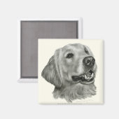Aimant Golden Retriever (Recto/Verso)