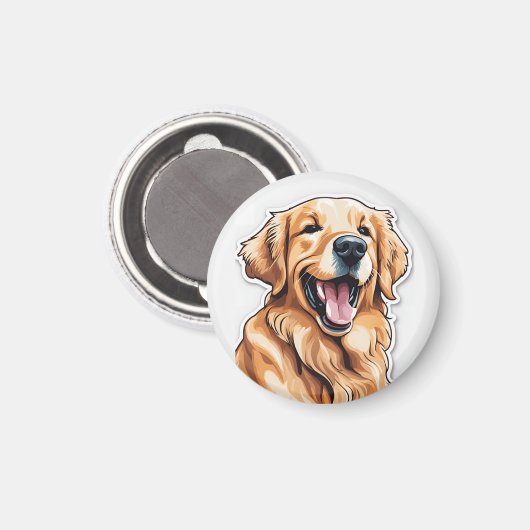 Aimant Golden Retriever (Recto/Verso)