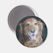 Aimant Golden Retriever (Recto/Verso)