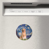 Aimant Golden Retriever 8 - Nuit étoilée (In Situ (Lave-vaisselle))