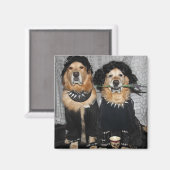 Aimant Golden Retriever Du Côté Goth (Recto/Verso)