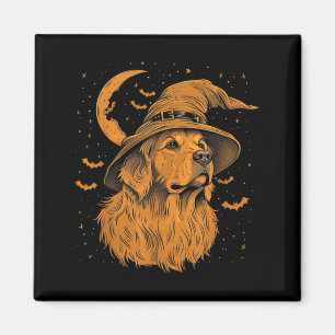 Aimant Golden Retriever Halloween Chien Maman Drôle Sorci