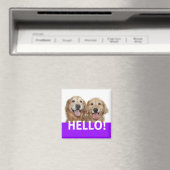 Aimant Golden Retriever Hello (In Situ (Lave-vaisselle))