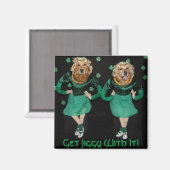 Aimant Golden Retriever Irish Stepdancers Obtenir Jiggy (Recto/Verso)
