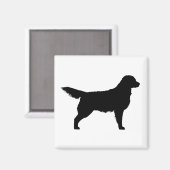 Aimant Golden Retriever (noir) (Recto/Verso)