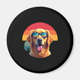 Aimant Golden Retriever pour enfants garçons filles lunet