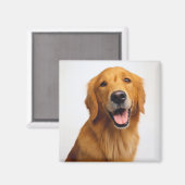 Aimant Golden Retriever Smile (Recto/Verso)
