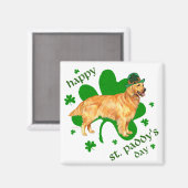 Aimant Golden Retriever St Paddy's Day (Recto/Verso)