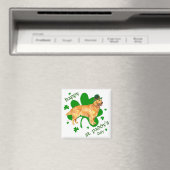 Aimant Golden Retriever St Paddy's Day (In Situ (Lave-vaisselle))