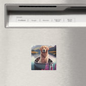 Aimant Golden Retriever sur une pagaie : une aventure Pit (In Situ (Lave-vaisselle))