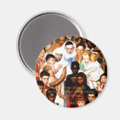 Aimant Golden Rule (Do to other) par Norman Rockwell (Recto/Verso)