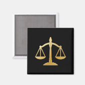 Aimant Golden Scales of Justice Law Theme (Recto/Verso)