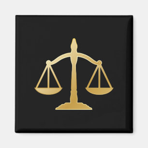 Aimant Golden Scales of Justice Law Theme