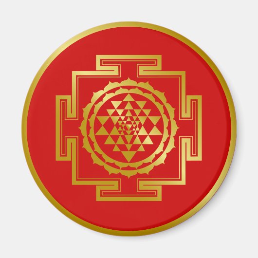 Aimant Golden Shree Yantra (Devant)