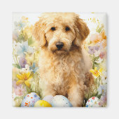 Aimant Goldendoodle aux oeufs de Pâques (Devant)