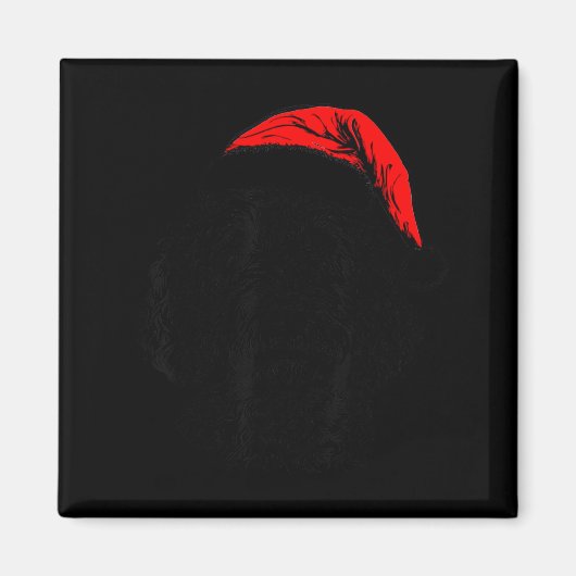 Aimant Goldendoodle Christmas Santa Hat Xmas Pajama Golde (Devant)