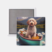 Aimant Goldendoodle on a Paddle : Une aventure Pittoresqu (Recto/Verso)