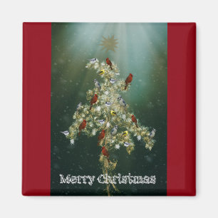 Aimant Goldenrod & Songbirds Christmas Greeting