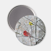 Aimant Goldfinch Et Cardinal (Recto/Verso)