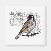 Aimant Goldfinch et rose (Devant)