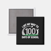 Aimant Golf 100 Jours D'école Drôle Enseignant Élève 100t (Recto/Verso)
