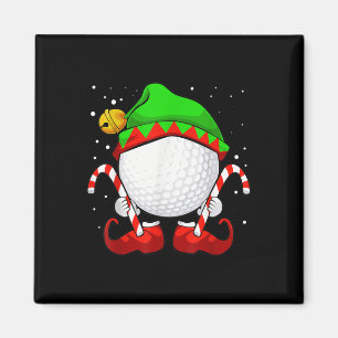 Aimant Golf Ball Elf Noël Pyjama mignonne Sport X Mas Ca