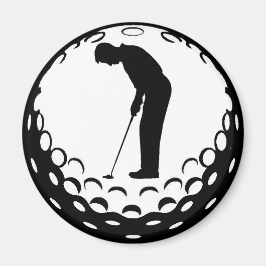 AIMANT GOLF BALL ET GOLFER (Devant)