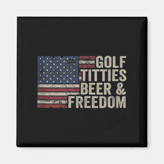 Aimant Golf Beer Dom - Blague drôle de golfeur Usa Boisso