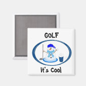 Aimant Golf - Bonhomme de neige (Recto/Verso)