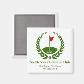 Aimant Golf Club Logo Custom Classic Golf Drapeau (Recto/Verso)