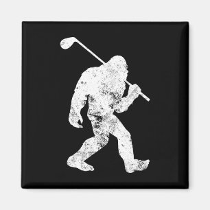 Aimant Golf de Bigfoot Vintage Sasquatch Drôle Hommes Drô