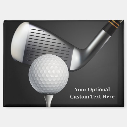 Aimant Golf de texte personnalisé (Recto)