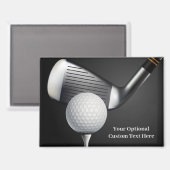 Aimant Golf de texte personnalisé (Recto/Verso)