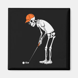 Aimant Golf drôle squelette Golf Halloween Golf Sports