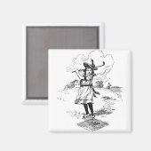 Aimant Golf Girl Golfing Art Vintage (Recto/Verso)