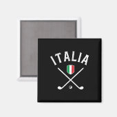 Aimant Golf Italie - Tee de golf drapeau italien (Recto/Verso)