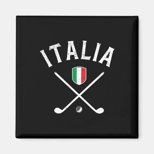 Aimant Golf Italie - Tee de golf drapeau italien (Devant)