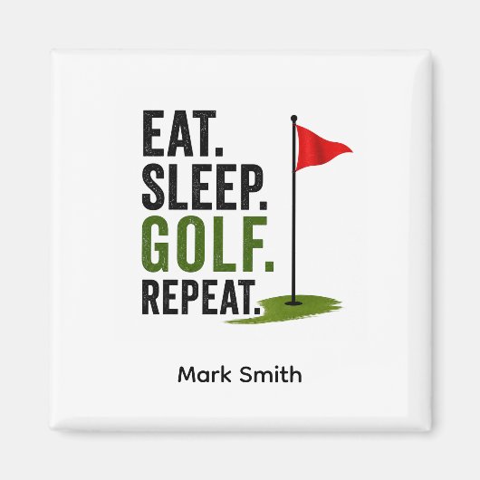 Aimant Golf Manger Dormir Golf Répéter (Devant)