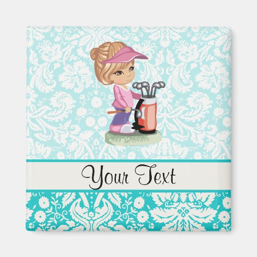 Aimant Golf mignon; Motif Damassé (Devant)