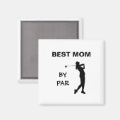 Aimant Golf Mommy Golfer Pun Fête des mères Meilleure mam (Recto/Verso)