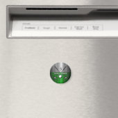Aimant Golf Monogramme Vert Métallisé et Argent (In Situ (Lave-vaisselle))